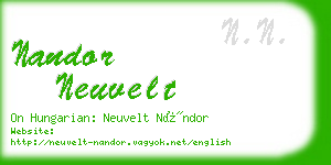 nandor neuvelt business card